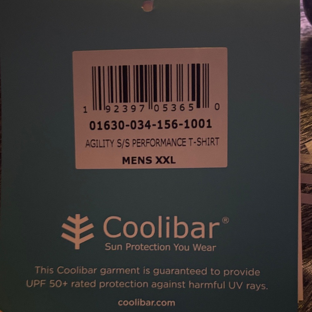 Coolibar Charcoal Agility Performance T-Shirt XXL - Picture 2 of 5